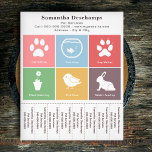 Pet Services & Colour Squares Tear Off Strips Flye Flyer<br><div class="desc">A Flyer with Tear Off Strips for all pet services such as veterinarian, dog walker, cat sitting, rabbit feeding, fish care, bird care, plant watering, pet boarding, etc. It comes with coloured squares and images of cat paw, dog paw, fishbowl, potted plant, bird and rabbit - you can change them...</div>