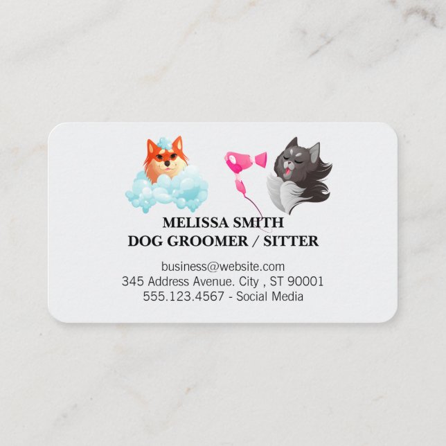 Pet Services | Groomer Tools Business Card (Back)