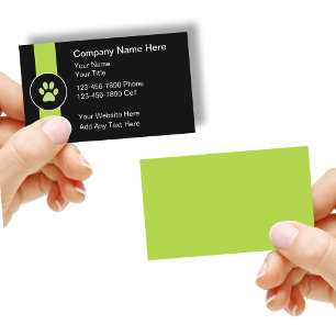 Pet Services Trendy Modern Business Card