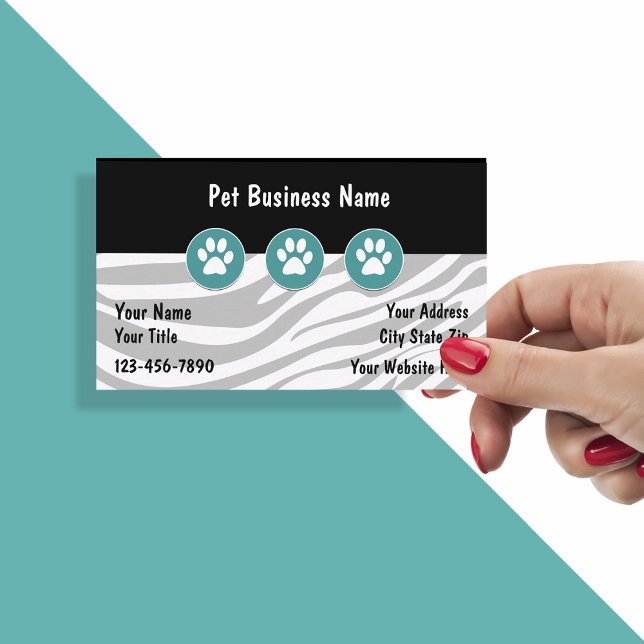 Pet Services Trendy Modern Business Cards (Creator Uploaded)