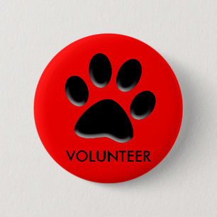 pet shelter, animal rescue, volunteer ID badge,pin 6 Cm Round Badge