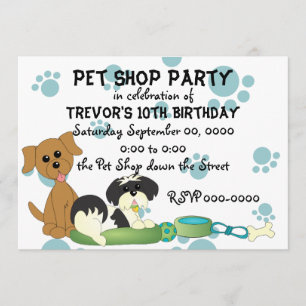Pet Shop Party Invitation