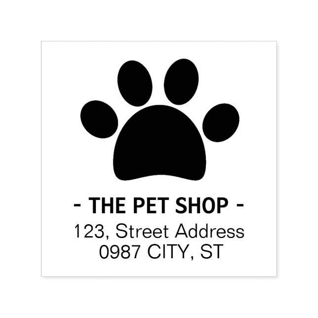 Pet Shop | Pet Businness | Paw rubber stamp (Design)