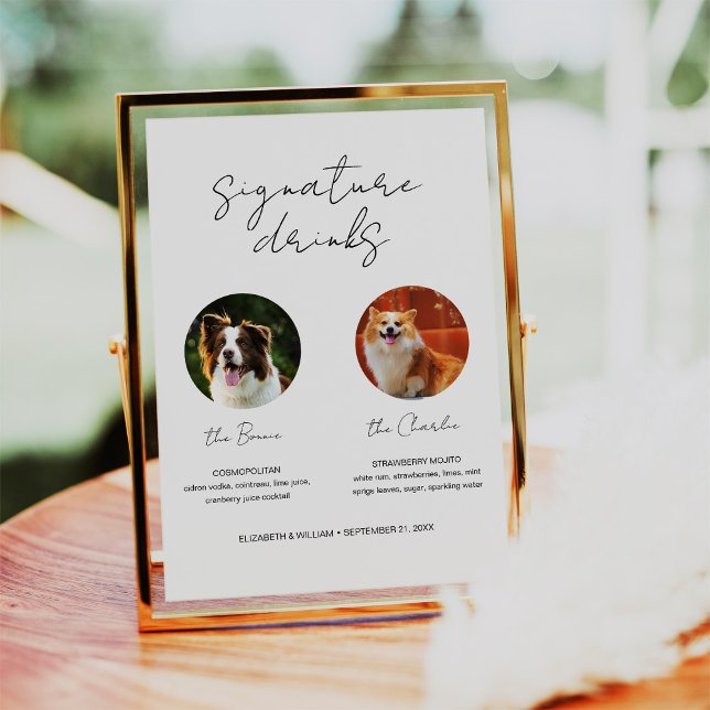 Pet Signature Drinks Dog Bar Cocktail with 2 Photo Poster (Creator Uploaded)