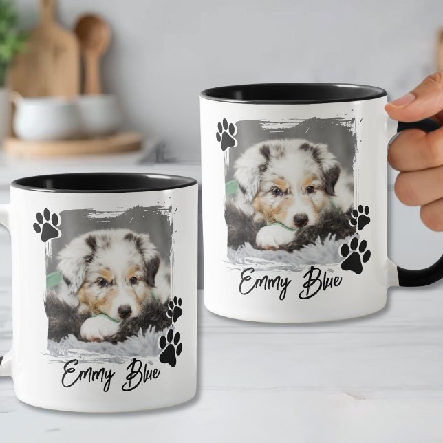 Pet Simple Modern Name Photo Mug (Pet Simple Modern Name Photo Mug)