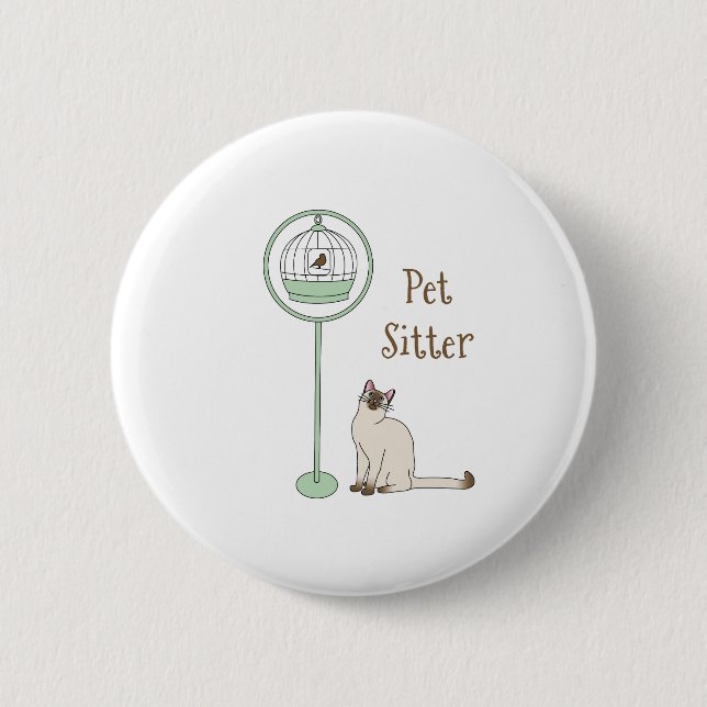 Pet Sitter 6 Cm Round Badge (Front)