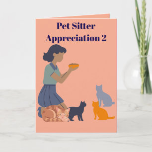 Pet Sitter Appreciation 2 Card