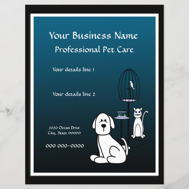 Pet Sitter Boarding Business Flyer (Front)