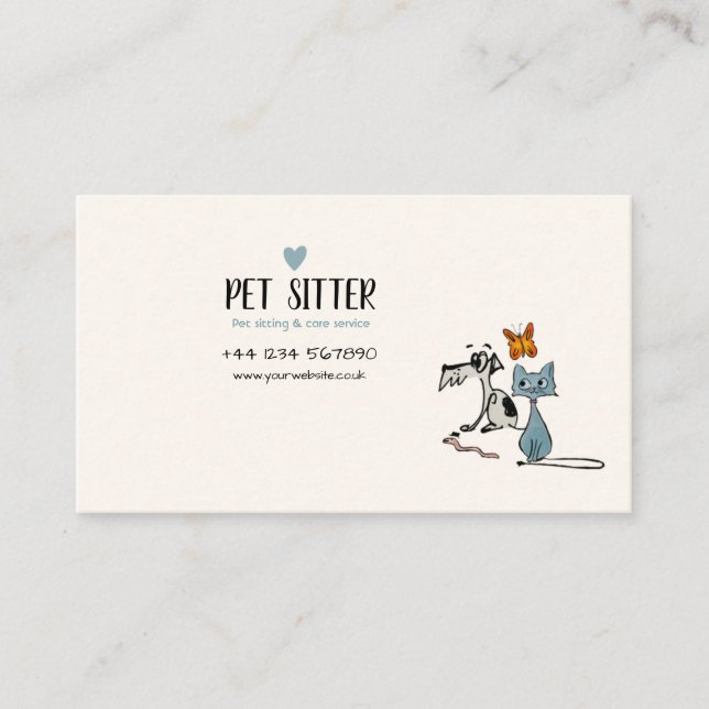 Pet Sitter Business Card (Front)