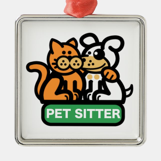 Pet Sitter (Cat & Dog) Metal Ornament (Front)