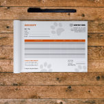 Pet Sitter Custom Receipt Notepad<br><div class="desc">Perfect for pet sitters and pet care professionals,  this notepad combines functionality with personalised branding to enhance your daily operations and client interactions.</div>