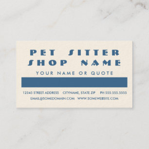 PET SITTER customer appreciation (mod squares) Loyalty Card