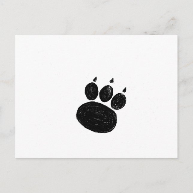 Pet Sitter & Dog Walker Paw Print Postcard (Front)