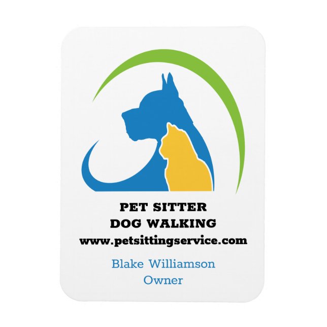 Pet Sitter Dog Walking Service Magnet (Vertical)
