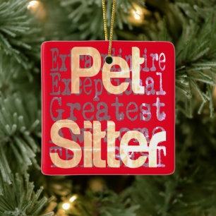 Pet Sitter Extraordinaire Ceramic Ornament