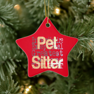 Pet Sitter Extraordinaire Ceramic Ornament