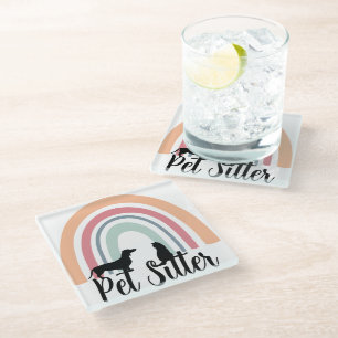 Pet Sitter Glass Coaster