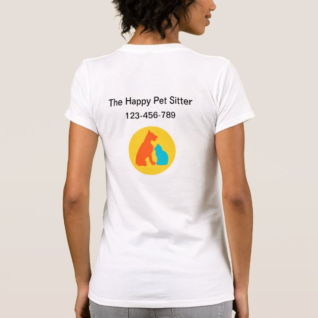Pet Sitter Logo Work Tee Shirts (Back)