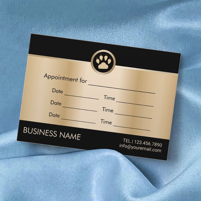 Pet Sitter Pet Salon Gold Paw Logo Appointment (Creator Uploaded)