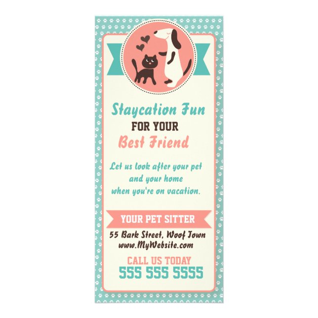 Pet Sitter Rack Card - Personalizable (Front)