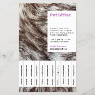 Pet Sitter Service Ad Modern Purple Trendy Design Flyer