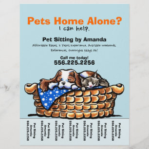 Pet Sitter Sitting Personalised Tear Sheet