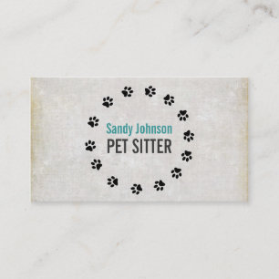 Pet Sitter Sitting Services Business Card