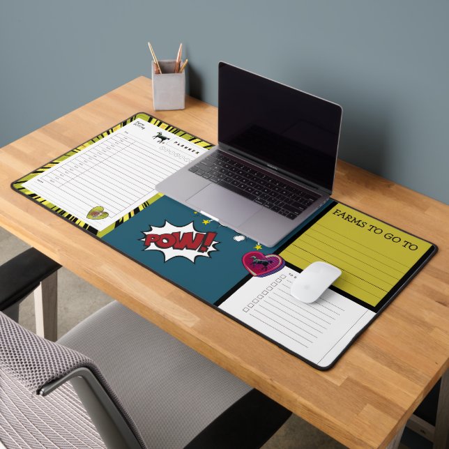 PET SITTERS FUN COMIC HORSES DESK MAT (Office 2)