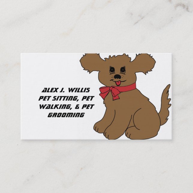 Pet Sitting Business Card (Front)