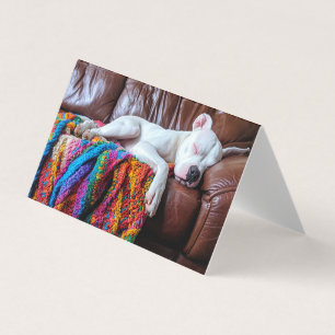 Pet Sitting Business Dog Sleeping on the Couch Card
