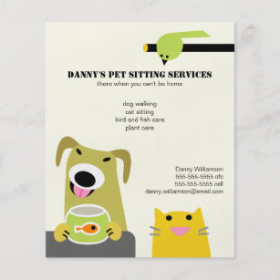 pet sitting flyers