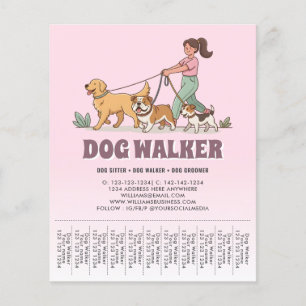 Pet Sitting Custom Promotional Dog Walker Flyer