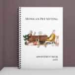 Pet Sitting Dog Cat Training Watercolor Pets Planner<br><div class="desc">This design may be personalised in the area provided by changing the photo and/or text. Or it can be customised by clicking Personalise this Template and then choosing the click to customise further option and delete or change the colour of the background, add text, change the text colour or style,...</div>