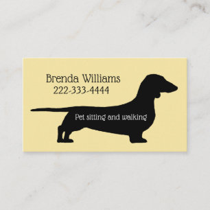 Pet Sitting Dog Walker Business Card
