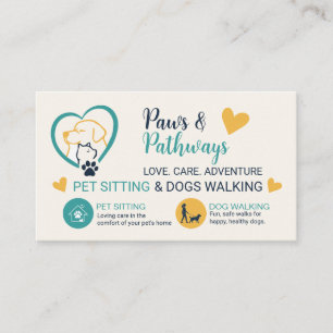 Pet Sitting & Dog Walking Business Card