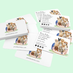 Pet Sitting, Dog Walking, Grooming Business Card