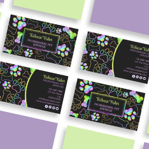 Pet Sitting, Dog Walking, Grooming Business Card