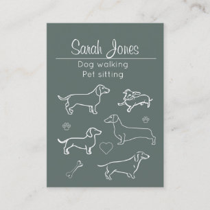 Pet Sitting Dog Walking Sitter Dogs Cats Business Card