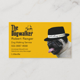 Pet Sitting 🐾 Dogfather Dog Walker Trustworthy  Business Card