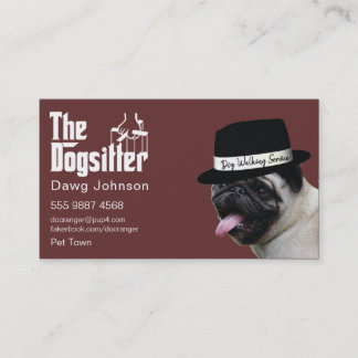 Pet Sitting 🐾 Dogfather Dog Walker Trustworthy Business Card