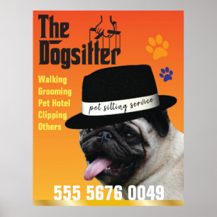 Pet Sitting 🐾 Dogfather Dog Walker Trustworthy Poster