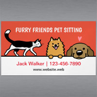 Pet Sitting Dogs and Tuxedo Cat Pomeranian Lab