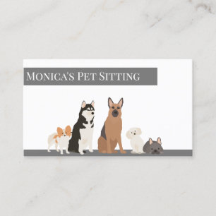 Pet Sitting Dogs Training Grooming Daycare  Business Card