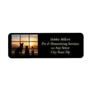 Pet Sitting Housesitting Return Address Label