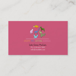 Pet Sitting Service Business Card