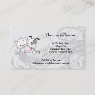 Pet Sitting Service  Business Card