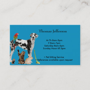 Pet Sitting Service  Business Card