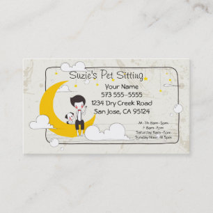 Pet Sitting Service Business Card