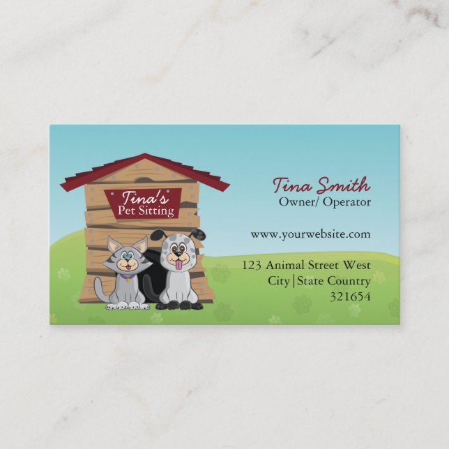 pet sitting service business card (Front)