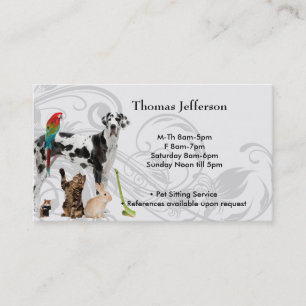 Pet Sitting Service  Business Card